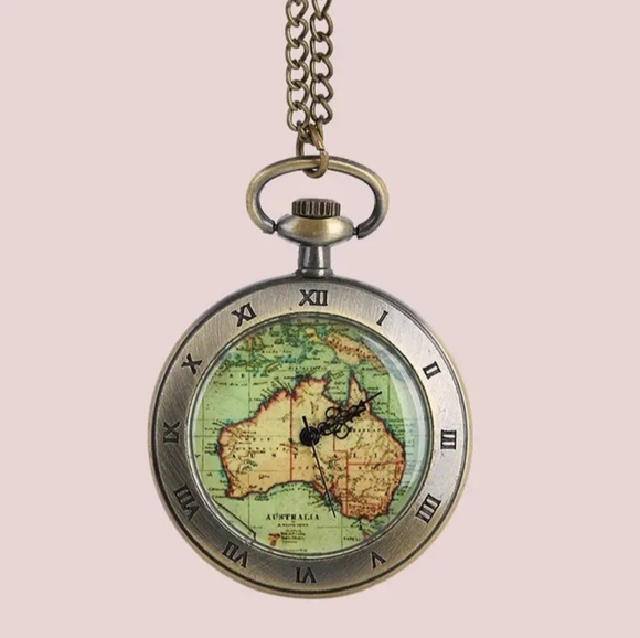 Map Watch Necklace - Picture 4 of 6